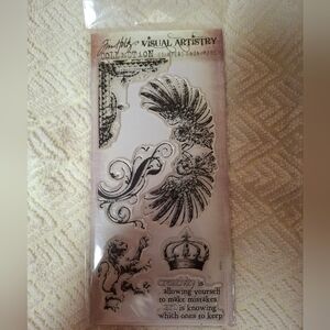 Tim Holtz Visual Artistry New Regal Flourish Clear Stamps